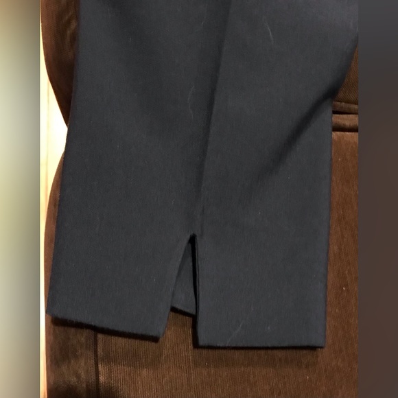 Thailan Black Cropped Slits Ankle Pants Pleated In Front S Slits On Bottom SZ 8 - Picture 2 of 8